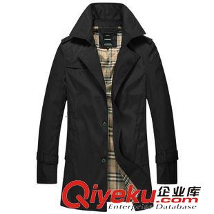 時(shí)尚風(fēng)衣 2015春季男士中長(zhǎng)款風(fēng)衣外套 男式修身風(fēng)衣大貨一件代發(fā)男裝爆款原始圖片2