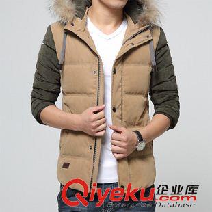 加絨羽絨服 廠家直銷男士羽絨服 修身韓版羽絨衣加厚加絨貂領連帽男式外套潮