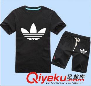 情侶裝 新款情侶裝 夏季運(yùn)動(dòng)休閑短袖T恤沙灘短褲套裝原始圖片2