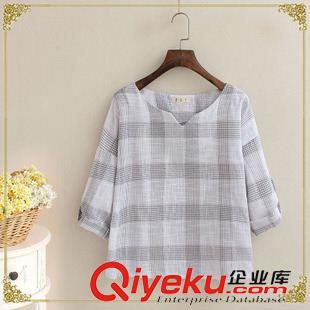 女T 2015實(shí)拍日系 秋裝新款個(gè)性可愛(ài)魚骨印花橫條紋純棉長(zhǎng)袖打底t恤女