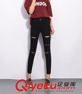 女士休閑褲 韓版百搭五分褲簡約中褲牛仔褲休閑褲淺藍(lán)色熱褲靴褲女褲潮