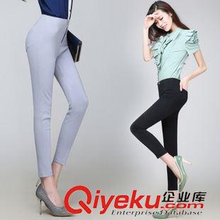 打底褲 模特實(shí)拍2015春秋新款高腰彈力顯瘦外穿百搭打底長褲女裝原始圖片2