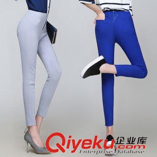 打底褲 模特實(shí)拍2015春秋新款高腰彈力顯瘦外穿百搭打底長褲女裝原始圖片3