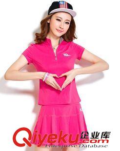休閑套裝 2015春夏羽毛球服套裝女網球裙短袖運動套裝 防走光褲裙女