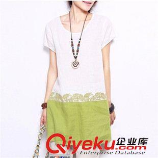 6月份1期新款 夏季新款棉麻短袖女裝韓版寬松大碼時尚大口袋連衣裙子一件代發(fā)