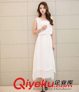 6月份1期新款 2015夏季新款無(wú)袖大碼女裝淑女棉麻連衣裙亞麻寬松背心長(zhǎng)裙女原始圖片2