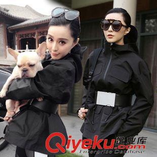 風衣  小西裝 韓版女式風衣外套女2015秋季新品女裝雙排扣中長款休閑女式外套潮