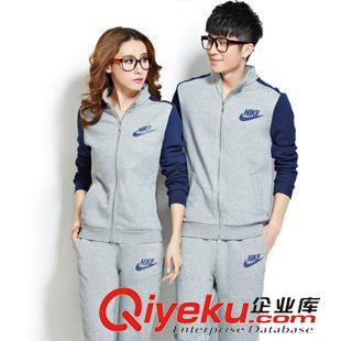 【仿牌阿迪耐克秋季新品】 男士運動套裝春秋長袖開衫立領休閑運動服2015秋季情侶運動服原始圖片2