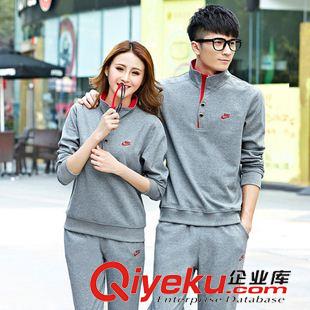 【仿牌阿迪耐克秋季新品】 2015春秋運動服套裝男品牌情侶運動服女純棉韓版潮男士衛衣運