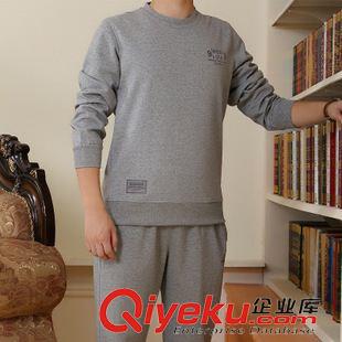 長袖 15春秋中老年人長袖圓領t桖套裝休閑跑步運動服運動衛衣棉時尚款