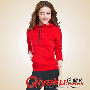 *衛(wèi)衣二件套 2015新款休閑兩件套女士運(yùn)動套裝棒球服休閑套裝學(xué)生款跑步純棉款原始圖片3
