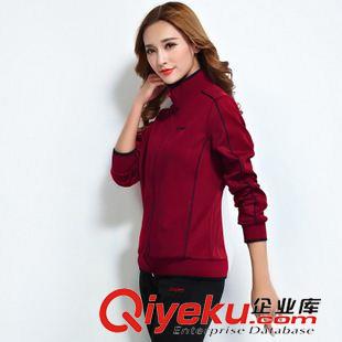 *女二件套 2015中老純棉年運動裝女春秋季加肥加大碼韓版休閑套裝媽媽二件套原始圖片3