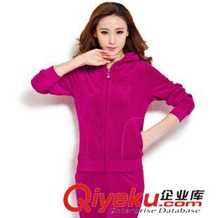 *女二件套 2015春秋套裝女裝潮流新款天鵝絨大碼中老年運動套裝韓版簡單媽媽原始圖片3