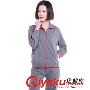 *女二件套 魯美中老年運動服套裝女士跑步兩件套春秋休閑外套翻領開衫送媽媽原始圖片3