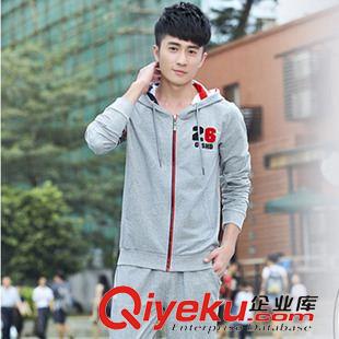 *二件套 原味檸檬2015春秋款韓版男士連帽休閑簡約情侶大碼運動套裝團體服
