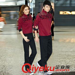 *衛(wèi)衣二件套 秋冬加厚情侶運(yùn)動(dòng)服套裝春秋女裝修身大碼棉質(zhì)外套運(yùn)動(dòng)休閑衛(wèi)衣男原始圖片3