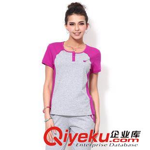 未分類 城德美2014新款夏裝 女式純棉圓領運動服休閑套裝 T恤半短袖衫