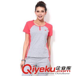 未分類 城德美2014新款夏裝 女式純棉圓領運動服休閑套裝 T恤半短袖衫