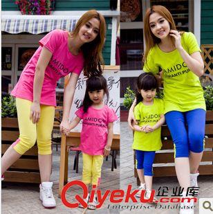 家庭裝 親子裝2015夏裝新款一家三口全家T恤家庭套裝 母女母子裝