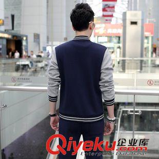 夾克棉衣外套 2015秋裝新款韓版 開(kāi)衫衛(wèi)衣男套裝衛(wèi)衣立領(lǐng)單款原始圖片2