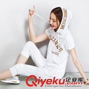 短袖休閑套裝 2015夏裝運動套裝女 韓版休閑套裝女大碼短袖兩件套夏原始圖片2