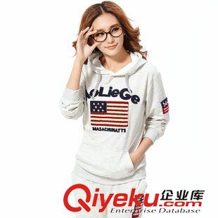 長(zhǎng)袖休閑套裝 2015{zx1}秋款衛(wèi)衣運(yùn)動(dòng)休閑套裝女原始圖片3