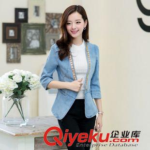 小西裝--外套 2015秋裝新款 韓版小西裝女士西服顯瘦中長款西裝女外套