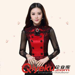 未分類 2014秋冬新款女裝甜美可愛圓點(diǎn)打底毛呢長(zhǎng)袖秋裝連衣裙