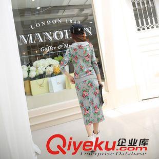 未分類 2014新款女裝套裝 韓版印花色修身休閑套裙長(zhǎng)裙衛(wèi)衣女原始圖片2