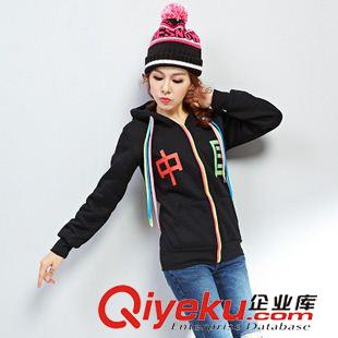 未分類 2014冬裝新款幾何圖案女裝 刺繡拼接中長(zhǎng)款長(zhǎng)袖套頭衛(wèi)衣