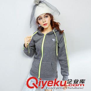 未分類(lèi) 2014冬裝新款韓版女裝學(xué)生抓絨加厚 大碼女衛(wèi)衣開(kāi)衫外套原始圖片2