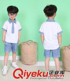 夏季短袖系列 2015夏季新款幼兒園園服兒童小學(xué)生校服夏裝純棉運動服裝批發(fā)定制