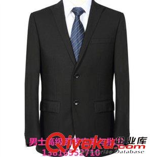 男士西裝 男士西服套裝商務(wù)正裝修身免燙純黑結(jié)婚西裝求職裝男中年外套藏藍(lán)