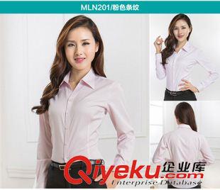 長(zhǎng)袖襯衫（女） 2015新款女士長(zhǎng)袖工作服襯衫定做 商務(wù)免燙正裝韓版修身工裝原始圖片3