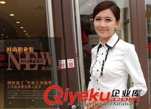長袖襯衫（女） 職業(yè)裝女裝襯衫女 修身前臺收銀服務(wù)員工作服秋冬裝