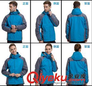 兩件套沖鋒衣（可脫卸） 新品沖鋒衣男款三合一女款兩件套防寒服登山服加厚冬款定制與批發(fā)原始圖片2