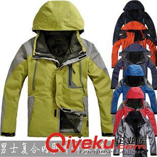 兩件套沖鋒衣（可脫卸） 運動戶外服裝兩件套沖鋒衣男三合一 定做無Logo廠服工作服與批發(fā)原始圖片2