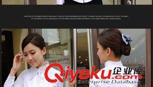 長袖系列 職業(yè)裝工作服秋冬裝女 時尚OL修身前臺收銀襯衫女士襯衣長袖原始圖片2