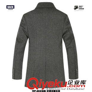 毛呢大衣 [廠家直銷]新款品牌商務(wù)加厚男裝中長款羊毛呢秋冬大衣批發(fā)