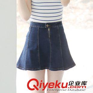 HOT秋裝區(qū) 2015春秋甜美學(xué)院風(fēng)迷你牛仔裙女修身顯瘦公主短裙包臀半身裙傘裙原始圖片3