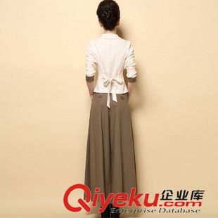 8月上新 預(yù)售2015秋季新品歐美時尚兩件套寬松休閑闊腿褲 套裝女秋裝潮原始圖片2