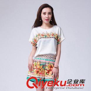 夏季休閑套裝/~~ 2015夏季新款韓版寬松小香風(fēng)時(shí)尚套裝女復(fù)古城堡印花短褲套裝