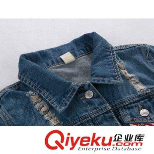 2015秋冬季外套 韓國東大門2015秋裝新款牛仔外套女韓版短款長袖修身磨破上衣原始圖片2
