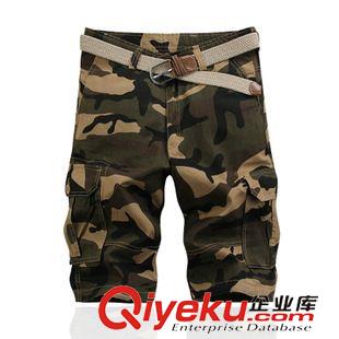 男裝專(zhuān)區(qū) -1#外貿(mào)新款戶外休閑直筒迷彩軍裝五分褲休閑工裝中褲男 大碼原始圖片3