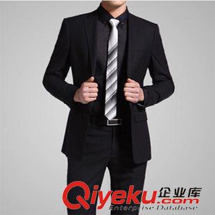 男裝專區(qū) TB兩?？畚鞣籽b紳士正裝職業(yè)修身西裝男（領(lǐng)帶隨機(jī)）特價原始圖片2