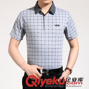 男裝專區 夏裝中年男士短袖t恤衫 翻領中老年大碼爸爸裝 真口袋原始圖片2