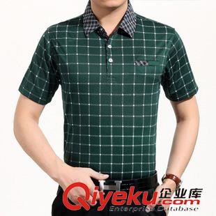 男裝專區 夏裝中年男士短袖t恤衫 翻領中老年大碼爸爸裝 真口袋原始圖片3