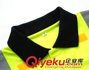 夏季工作服 中山外貿廠供應熒光黃反光T恤定做 各式短袖翻領工作T恤來圖定制原始圖片3