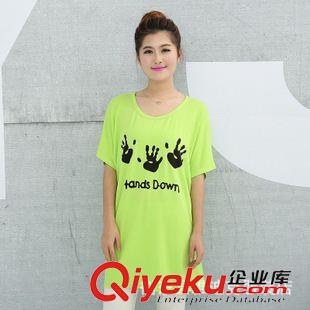 T恤 2014夏季女裝胖MM大碼韓版潮女莫代爾印花短袖T恤女原始圖片2