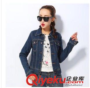 未分類 2014女裝秋季新款韓版長(zhǎng)袖機(jī)車做舊短款牛仔外套上衣女原始圖片3